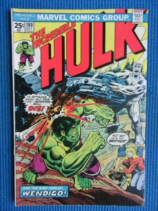 Incredible Hulk 180 - (fn/vf) - Mvs Cut - Out - 1st App The Wolverine Before 181