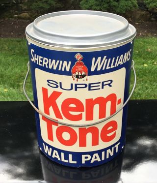 Vintage Sherwin Williams Kem Tone Paint Display Can Advertising
