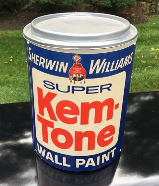 Vintage Sherwin Williams Kem Tone Paint Display Can Advertising 3