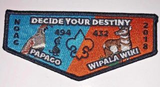 Boy Scout Oa Wipala Wiki Papago Lodge 432 494 2018 Noac Travel Joint Lodge Flap
