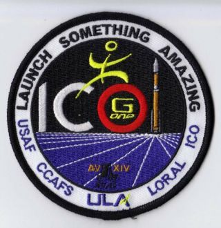 Ico Mission Atlas V Av - 014 Launch Usaf Ula Satellite Mission Patch
