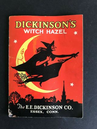 Vintage 1928 Halloween Witch & Moon Graphics For Dickinson 