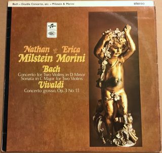 Milstein/morini - Bach Double Concerto Uk Ed1 Columbia Red Semi - Circle Sax 2579 Lp