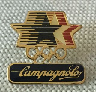 1984 Los Angeles La Olympic Pin Campagnolo Sponsor Rolling Stars Logo