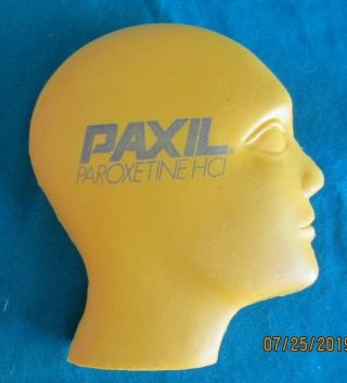 Paxil Paroxetine Hci Foam Rubber Head Pharmaceutical Drug Rep Giveaway