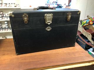 Vintage Gerstner Leatherette Machinist 7 drawer Tool Chest box 2