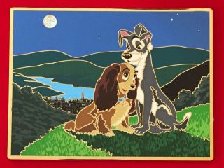 Lady And The Tramp Disney Pin Acme Archive Artist Series Litho & Jumbo Pin Le100