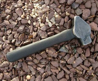 2.  1lb Forged " Uri Hofi " Blacksmith Knife Hammer Vintage Anvil Cross Pein