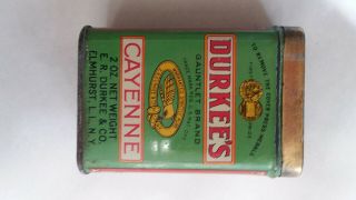 Vintage Spice Tins Durkee 