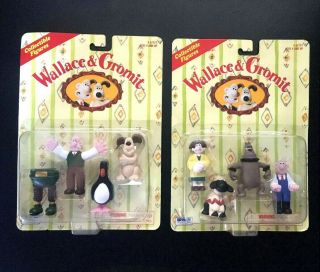 Wallace And Gromit Set Of 8 Collectible Figures • 1989 Irwin Toys