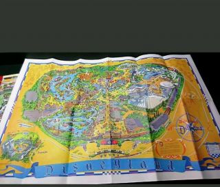 Vintage Walt Disney Disneyland Park Map 1968 Authentic