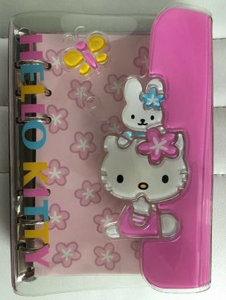Vintage Sanrio Hello Kitty Organizer Address Planner Note Book Kawaii Nos 2002