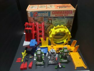 Vintage 1969 Ideal Zeroid Command Action Set With All 3 Robots