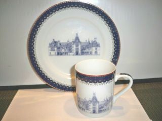 Andrea By Sadek  Biltmore Estate  Porcelain Plate And Mug