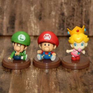 Choco Egg Mario Bro.  Baby Mario Luigi Peach 3p Set Figures Japan Nintendo