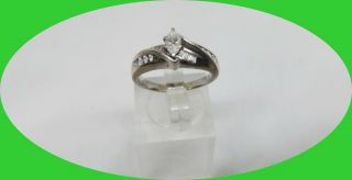 Vintage Marquise Diamond Engagement Ring 1/4ct Center Stone,  Size 6 1/2