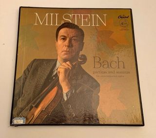 Nathan Milstein 3 Lp Bach Sonatas & Partitas Capitol Box Pcr 8370