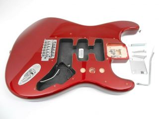 2014 Fender Stratocaster Body Candy Apple Red Vintage Tremolo Bridge Mim Strat
