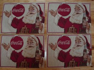 4 Santa Clause Coca - Cola Placemats
