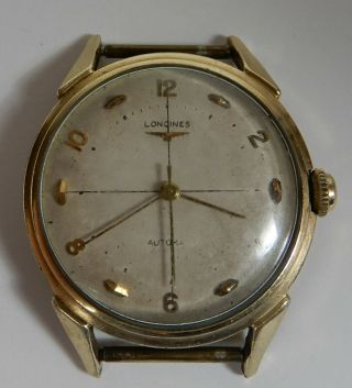 Vintage Longines Automatic 19 As 17 Jewel 10k Gold Filled Watch