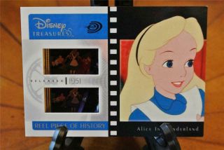 Disney 2003 Upper Deck " Reel Piece Of History " Alice In Wonderland Card & Film