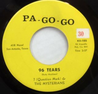 Question Mark & The Mysterians 96 Tears Garage Pa - Go - Go 102