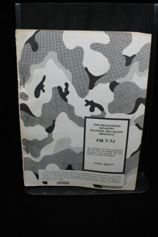 Cold War Us Army Mechanized Infantry Platoon Squad Reference Book
