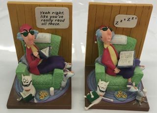 Maxine Figurine Book End Sleeping Zzzz Book Ends