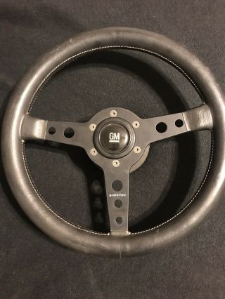 Vintage Momo Prototipo Steering Wheel 350mm With Gm Logo.