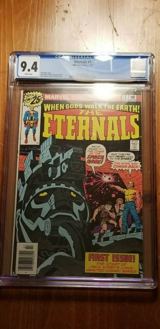 Eternals 1 1976 Marvel Comics 1st App&origin Eternals Cgc Graded 9.  4 Wp