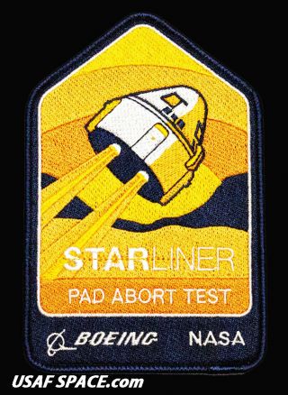 Authentic Boeing - Cst - 100 Starliner - Pad Abort Test - Nasa 5 " Space Patch