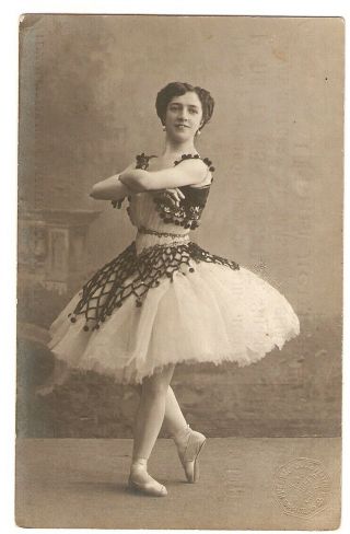 Old Photo Postcard Russian Ballerina Agrippina Vaganova 1900s Advertising