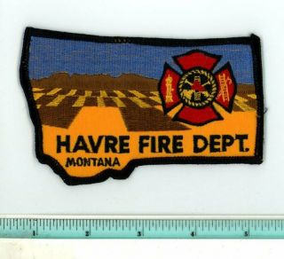 Havre Montana Fire Rescue Police Patch State Shape