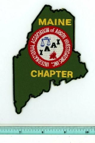 International Association Of Firefighters Maine Fire Rescue Patch State Shape