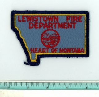 Lewiston Montana Fire Rescue Police Patch State Shape Heart Of Mt