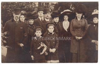 Dk,  Ru,  Gr,  Gb Royalty,  Family Gathering,  Great Close - Up Real Photo Pc,  Scarce