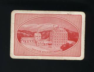 Vintage Aust.  Reed Swap/playing Card Cascade Brewery Hobart Tasmania Red & White