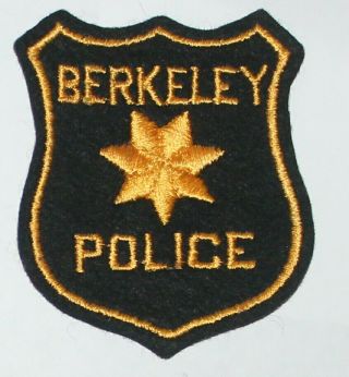 Very Old Berkeley Police Alameda County California Ca Vintage Felt Patch