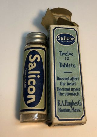 Vintage Salicon Pain Reliever Tablets 1940 