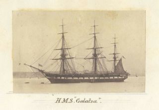Hms Galatea,  Wooden Screw Frigate,  Royal Navy,  1860s - Old Photo