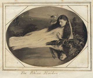 " The Rhine Maiden " Pre - Raphaelite Style Portrait,  C1860s - Old Photo