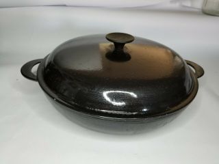 Le Creuset 30 3.  5 Qt.  Black Enameled Cast Iron Covered Braising Pan