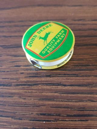 Vintage Celluloid John Deere Cloth Tape Measure Advertising QFE Collectible 3