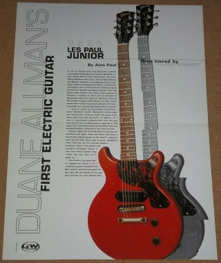 Chuck Berry Gibson ES 335 guitar poster,  Duane Allman ' s 1959 Les Paul Junior 2