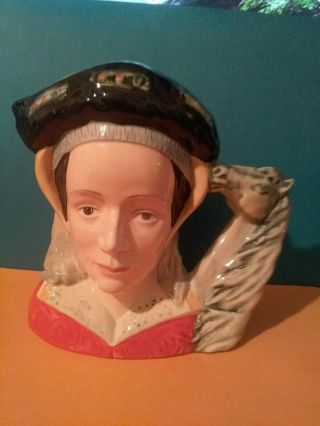 Royal Doulton Character Jug: Anne Of Cleves Ears Up D6653 7.  25 " Large 1980 - 90
