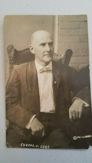Real Photo Postcard Rppc Eugene V.  Debs Socialist Presidential Candidate