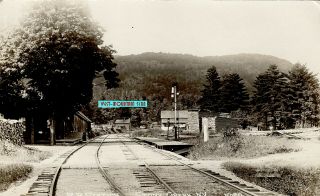 Stony Creek Ny Railroad Station Real Photo Rppc Depot Adirondacks