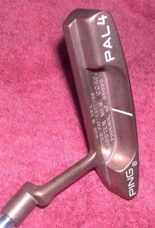 Ping Pal 4 Becu 33 " Vintage Putter,  Made In U.  S.  A.  W/steel Shaft - Old Stock