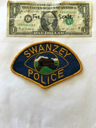 Swanzey Hampshire Police Patch Pre - Sewn In Great Shape