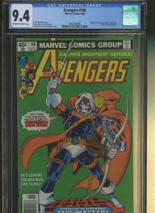 Avengers 196 Cgc 9.  4 | Marvel 1980 | Origin & 1st Full Taskmaster.  George Perez.